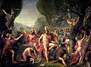 Jacques Louis David - Leonidas at Thermopylae