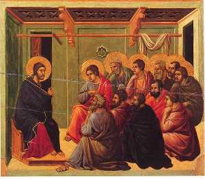 Duccio Di Buoninsegna - Christ Taking Leave of the Apostles