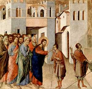 Duccio Di Buoninsegna - Healing of the Blind Man