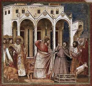 Giotto Di Bondone - No. 27 Scenes from the Life of Christ: 11. Expulsion of the Money-changers from the Temple