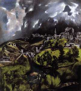 El Greco (Doménikos Theotokopoulos) - A View of Toledo