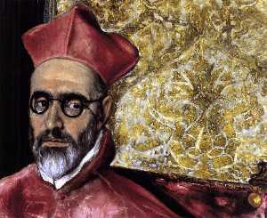 El Greco (Doménikos Theotokopoulos) - Portrait of a Cardinal (detail)