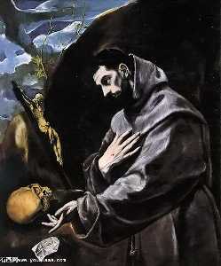 El Greco (Doménikos Theotokopoulos) - St Francis Praying