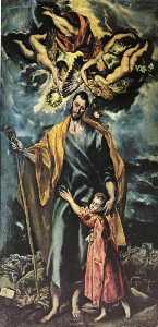 El Greco (Doménikos Theotokopoulos) - St Joseph and the Christ Child