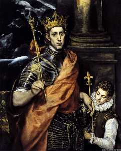 El Greco (Doménikos Theotokopoulos) - St Louis, King of France, with a Page