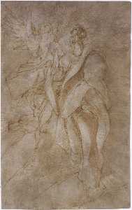 El Greco (Doménikos Theotokopoulos) - Study for St John the Evangelist and an Angel