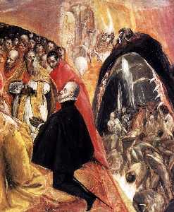 El Greco (Doménikos Theotokopoulos) - The Adoration of the Name of Jesus (detail)