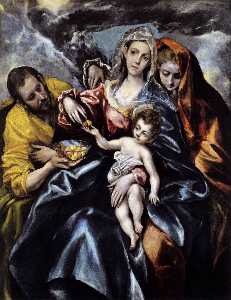 El Greco (Doménikos Theotokopoulos) - The Holy Family with St Mary Magdalen