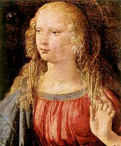 Leonardo Da Vinci - Annunciation (detail)