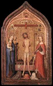 Master Of Saint Veronica - The Man of Sorrow with the Virgin and St Catherine