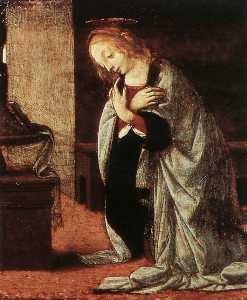 Leonardo Da Vinci - Annunciation (detail) (12)