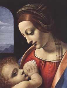 Leonardo Da Vinci - Madonna Litta (detail)