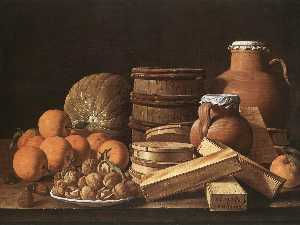 Luis Egidio Meléndez - Still-Life with Oranges and Walnuts