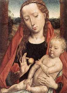 Hans Memling - Virgin with the Child Reaching for his Toe