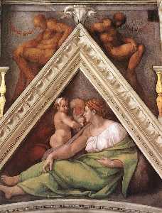 Michelangelo Buonarroti - Ancestors of Christ: figures (18)