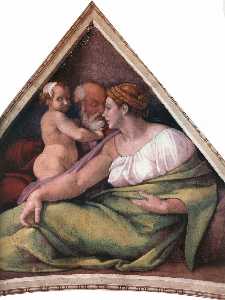 Michelangelo Buonarroti - Ancestors of Christ: figures (19)