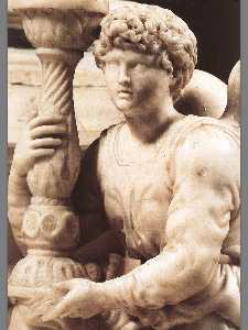 Michelangelo Buonarroti - Angel with Candlestick (detail)