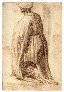 Michelangelo Buonarroti - Kneeling Man (verso)