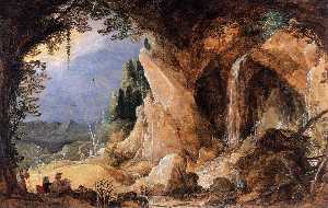 Joos De Momper - Landscape with Grotto