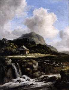 Jacob Isaakszoon Van Ruisdael (Ruysdael) - Mountain Torrent