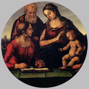 Luca Signorelli - The Holy Family with Saint