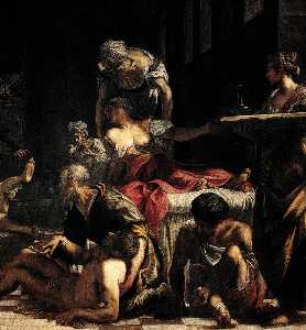 Tintoretto (Jacopo Comin) - St Roch in the Hospital (detail)