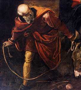 Tintoretto (Jacopo Comin) - The Flight into Egypt (detail)