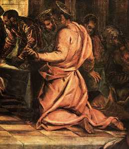 Tintoretto (Jacopo Comin) - The Last Supper (detail)