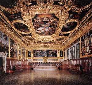 Tintoretto (Jacopo Comin) - View of the Hall of the Senate