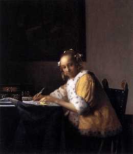 Johannes Vermeer - A Lady Writing a Letter