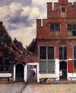 Johannes Vermeer - The Little Street - (buy famous paintings)