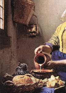 Johannes Vermeer - The Milkmaid (detail)