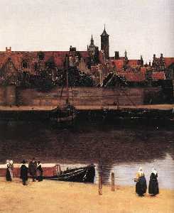 Johannes Vermeer - View of Delft (detail)