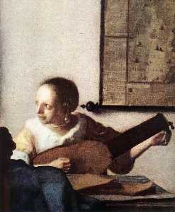 Johannes Vermeer - Woman with a Lute near a Window (detail)