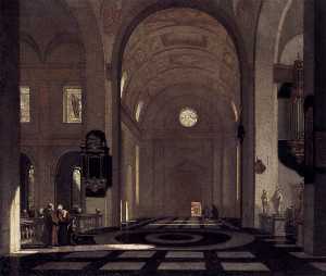 Emanuel De Witte - Interior of a Baroque Church