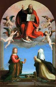 Fra Bartolomeo - God the Father with Sts Catherine of Siena and Mary Magdalen