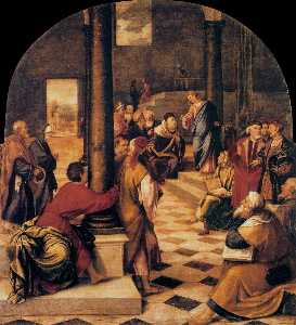 Bonifazio Veronese (Bonifazio De Pitati) - Christ among the Doctors