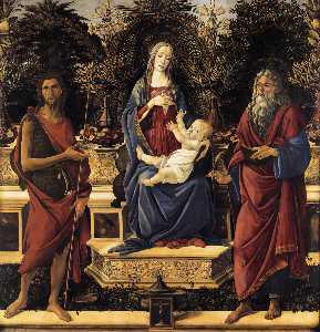 Sandro Botticelli - The Virgin and Child Enthroned (Bardi Altarpiece)