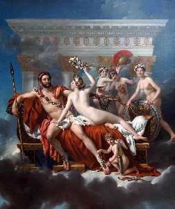 Jacques Louis David - Mars Disarmed by Venus and the Three Graces
