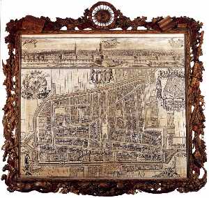 Coenraet Decker - Map and Profile of Delft