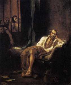 Eugène Delacroix - Tasso in the Madhouse