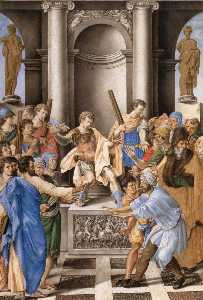 Giulio Clovio - Elymas Struck Blind by St Paul before the Proconsul Sergius Paulus