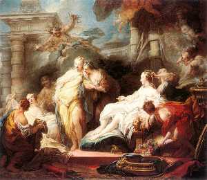 Jean-Honoré Fragonard - Psyche Showing Her Sisters Her Gifts from Cupid