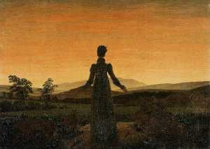 Caspar David Friedrich - Woman before the Rising Sun (Woman before the Setting Sun)