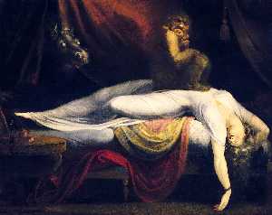 Henry Fuseli (Johann Heinrich Füssli) - The Nightmare - (own a famous paintings reproduction)