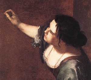 Artemisia Gentileschi - Self-Portrait as the Allegory of Painting (detail)