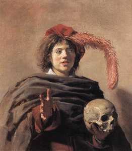 Frans Hals - Young Man with a Skull (Vanitas)