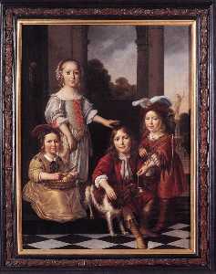 Nicolaes Maes - Portrait of Four Children