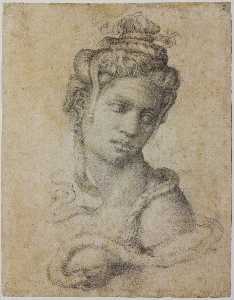 Michelangelo Buonarroti - Study for Cleopatra (verso)
