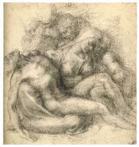 Michelangelo Buonarroti - The Lamentation of Christ (recto)